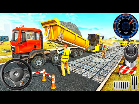 Real City Road Builder Construction Simulator 3D-Highway Excavator Loading 2025__Android Gameplay
