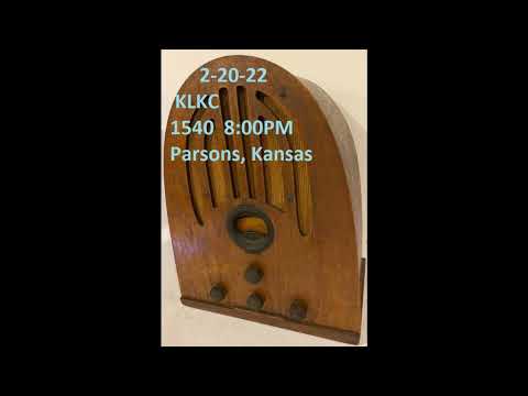 KLKC 1540 Parsons Kansas rare long distance DX reception AM radio - philco 37-60 - ccrane - BCB