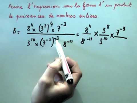 Exercices sur les puissances de nombres entiers : simplifications