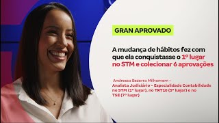 Como Andressa conquistou 6 Aprovações e conquistou nota máxima na discursiva