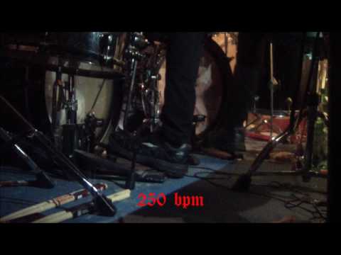 Simon 'Bloodhammer' Schilling - Belphegor - 210-280 BPM - Foot View Demonstration