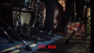 Simon 'Bloodhammer' Schilling - Belphegor - 210-280 BPM - Foot View Demonstration