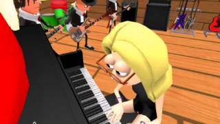 Giovanna super sexy suona al piano - Schooltoon