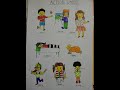 how to Easy draw list of Action words for kids..step by step