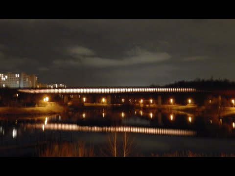 Noční průjezd metra tubusem Hůrka, Night Metro In Praha