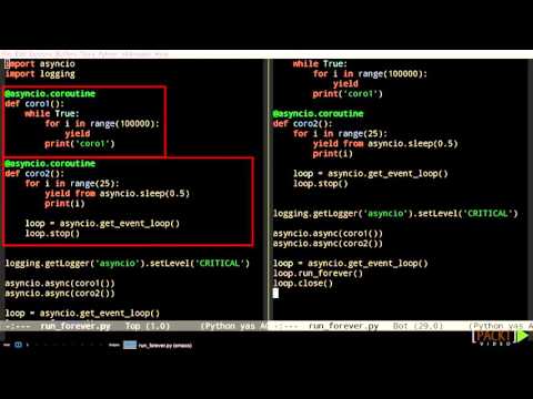 023 using the asyncio event loop and coroutine scheduler