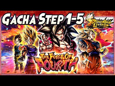 🔥 GACHA FULL STEP 1-5 "NEW LF" SS4 GOKU GT [LEGENDS LIMITED] - DragonBall Legends