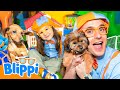 PAWSOME Puppy Playdate Blippi Meeting Other Animals