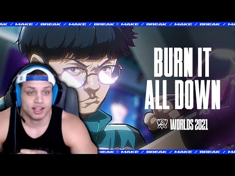 Tyler1 reacts to WORLDS 2021 SONG "Burn It All Down" (ft. PVRIS)