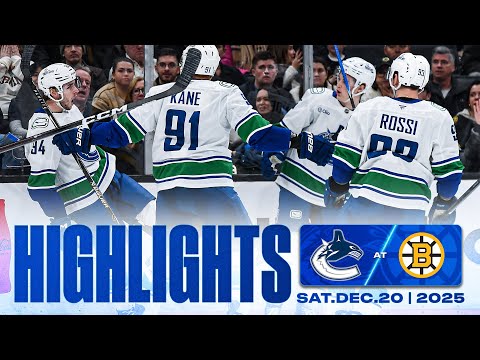 Game in 10 | Vancouver Canucks at Boston Bruins Highlights (Dec 20, 2025)