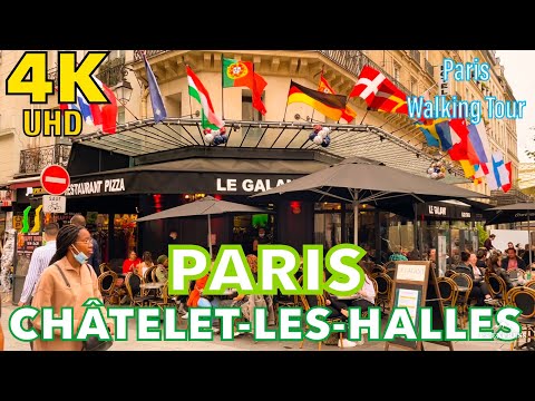 Châtelet Les Halles, Paris walking tour 4k 2021 | Paris 4k | A walk In Paris | walking tours