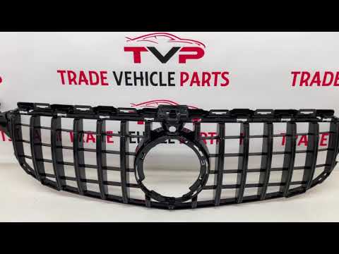 Fits Mercedes C Class W205 2018-2021 Front Bumper Grille Sport Gloss Black video