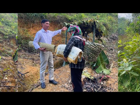 A kind man donated a warm blanket from an abandoned house to a homeless single mother
