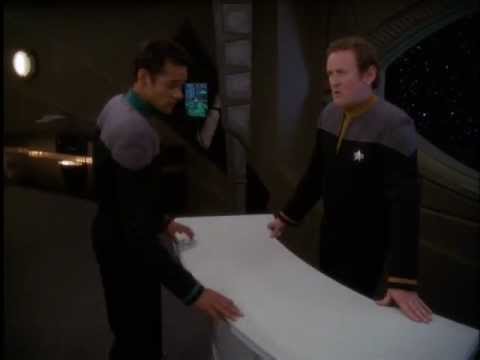 DS9 O'Brien plans to paint Sisko's desk (Treachery, Faith, and the Great River)
