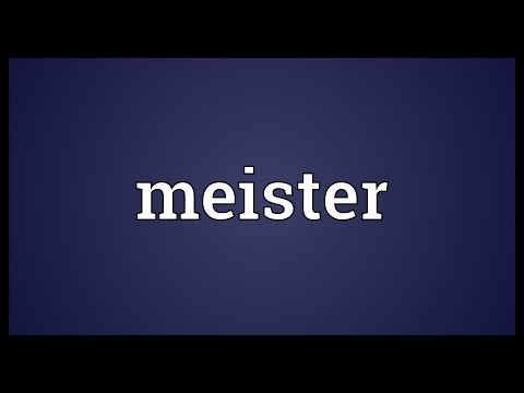 Meister Meaning