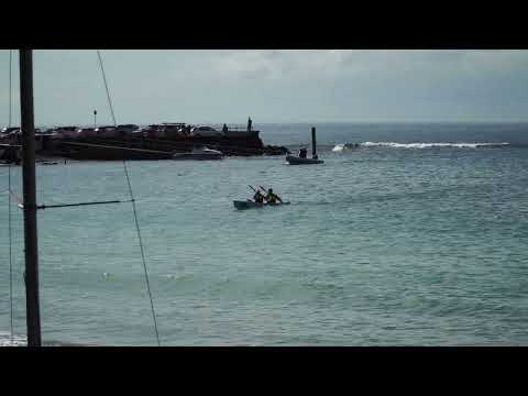 2021 Vaikobi Auckland King & Queen Of The Harbour - Surfski winners arrival - Long Course 18-24km.