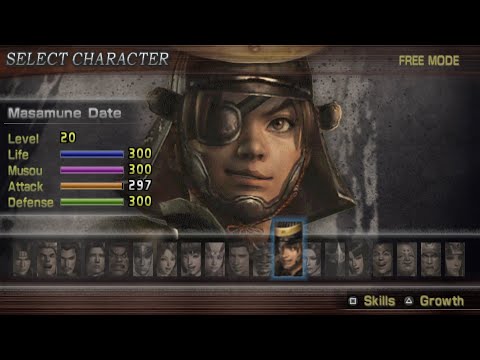 Samurai Warriors: State of War All Characters [PSP]