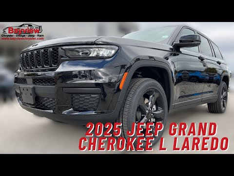 2025 Jeep Grand Cherokee L Altitude 4x4 in Black for sale at Bayview Chrysler Dodge Jeep Ram in Sarnia, ON