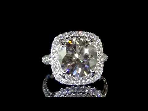EGL Certified 5.07ct Round Brilliant Cut Diamond Ring