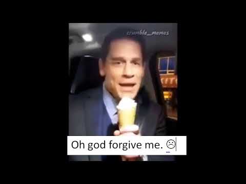 Dead Scared John Cheena eats Ice cream