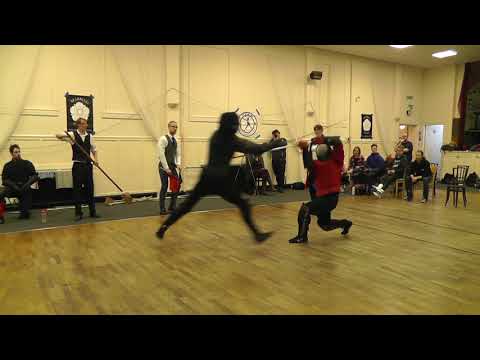Edgebana 2017. Longsword: Bronze medal fight, Arto Fama (R) Vs Jack Fraser (B) Round 2, Angle 1.