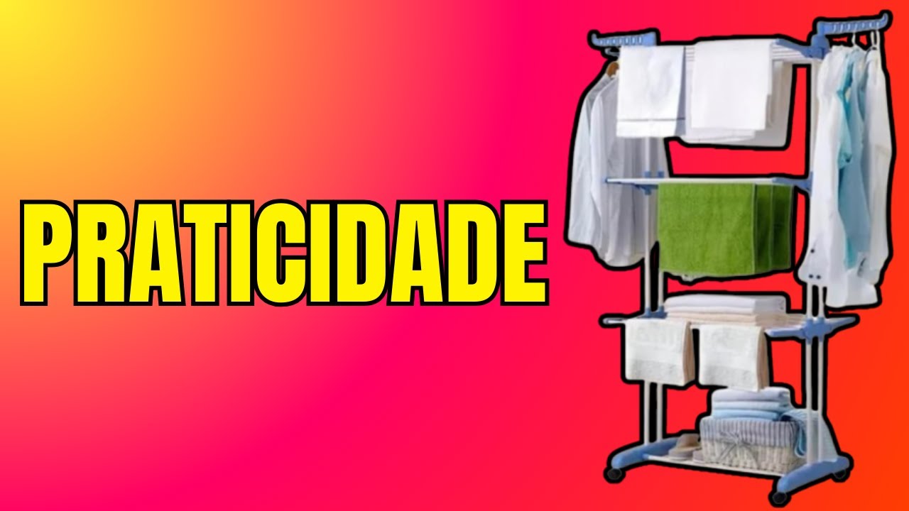 Varal de Roupas com 3 Andares: Flexibilidade, Mobilidade e Suporte para até 60Kg de roupas!#roupas