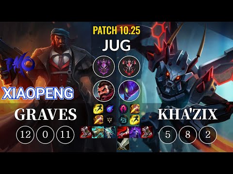DMO Xiaopeng Graves vs Kha'Zix Jungle - KR Patch 10.25