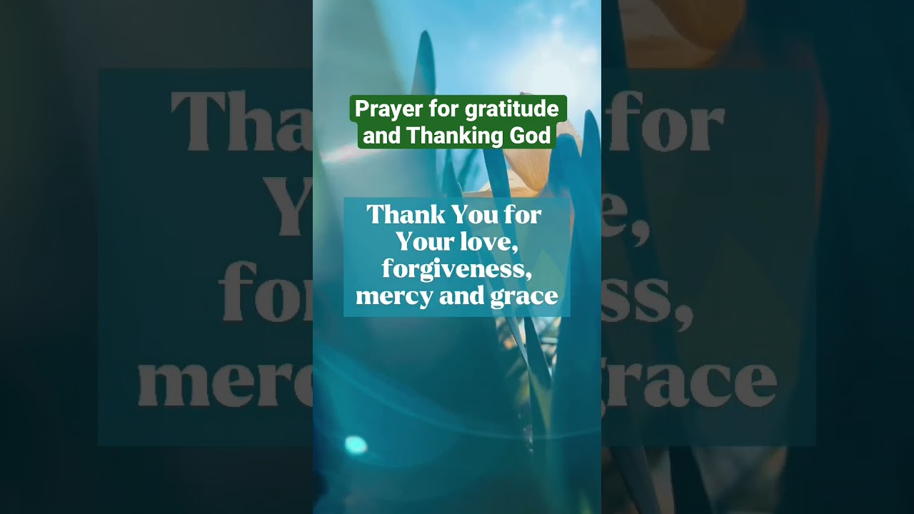 A prayer for thanking God-Prayer for gratitude|Thanksgiving Prayer