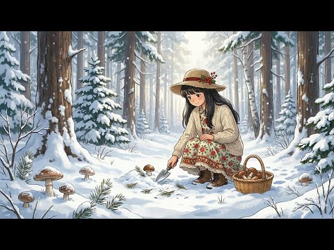Peaceful Village Life Diaries | cooking, Driving  through snow for Solo camping | ai animation 