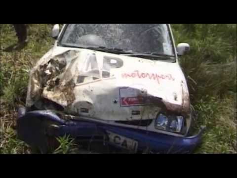 Martin & Garry's rally crash in Scotland 2000!