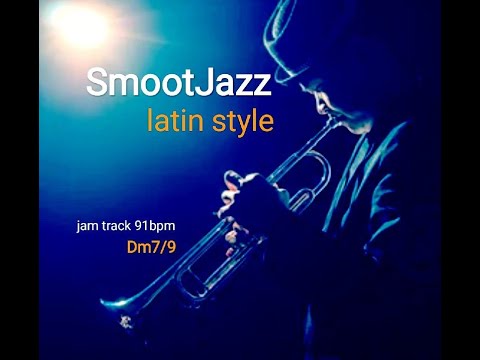 Smooth Jazz Backing Track latin style - jam track in Dm - 91 bpm