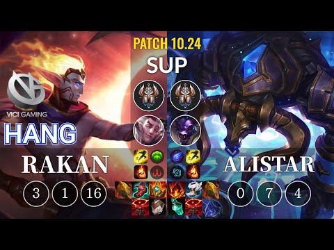 VG Hang Rakan vs Alistar Sup - KR Patch 10.24