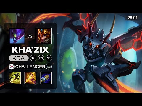 Kha'Zix vs Jarvan IV Jungle - KR Challenger - Patch 26.01 Season 16
