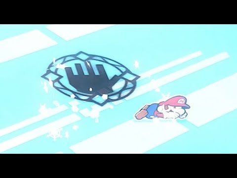 Paper Mario - Solve the Half Magic Circle Puzzle in Ice Vellumental Mountain | Origami King