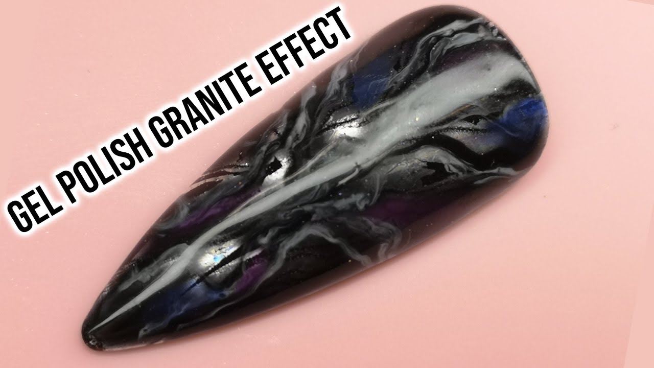 Granite Effect Technique Using Gel Polish