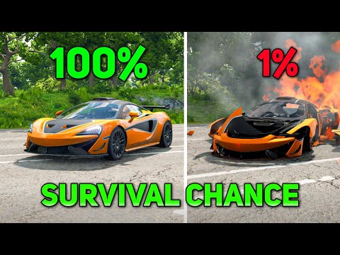 BeamNG.drive Survival Chance Test (With Dummies) | Realistic Crashes #52