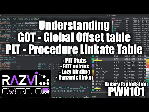 Global Offset Table (GOT) and Procedure Linkage Table (PLT) - Binary Exploitation PWN101