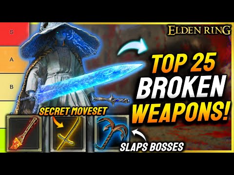 Elden Ring: NEW TOP 25 BEST WEAPONS Ranked in 2024