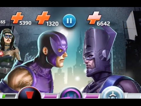 Black Widow + Storm + Hawkeye vs Galactus — Marvel Puzzle Quest