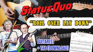 Play It Like STATUS QUO - &quot;Roll Over Lay Down&quot; for Lead- &amp; Rhythm-Guitar + TAB (Download) in 4K