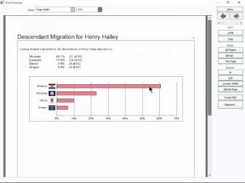 Legacy Quick Tip - Create a migration chart showing birth places of a person's descendants