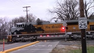 preview picture of video 'UP 1989 Rio Grande heritage locomotive, second look in Boone, Iowa!'