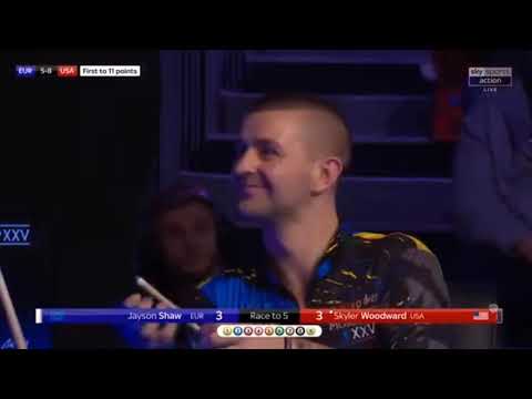 Jason Shaw vs Skyler Woodword Day 3 | 2018 Mosconi Cup 9-ball amazing match