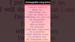 Sia - Unstoppable song lyrics