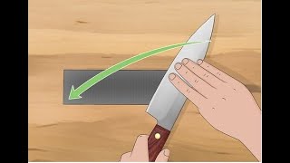 How to sharpen a kitchen knife using whetstones