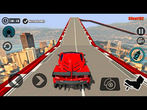Impossible Car Tracks 3D - Red Car Driving Stunts Simulator - Android Gameplay