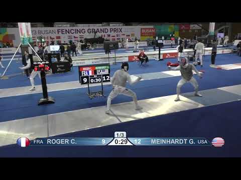 2023 140 T64 05 M F Individual Busan KOR GP BLUE MEINHARDT USA vs ROGER FRA