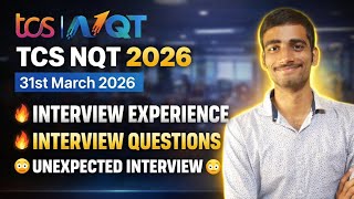 TCS NQT 2026 Interview Experience 😳 | Real Questions Asked (31 March)