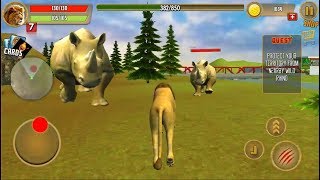 ► Lion Revenge Simulator City Revenge -The king of Jungle vs Rhino (Best animal games)