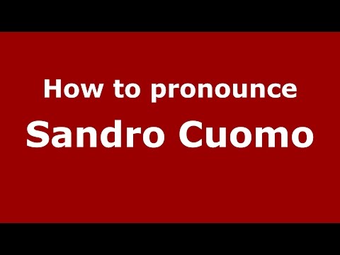 How to pronounce Sandro Cuomo (Italian/Italy)  - PronounceNames.com